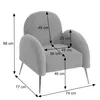Lounge-Sessel HWC-N69, Cocktailsessel Sessel, Retro Produktbild-Vorschau 11