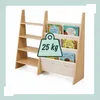 Relaxdays Bücherregal Kinder, 5 Stofftaschen & 4 offene Produktbild-Vorschau 6