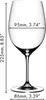 A diagram of a wine glass with dimensions indicated. Náhľad obrázku produktu