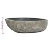 vidaXL Lavabo in pietra di fiume ovale 45-53 cm - Lavabo da Anteprima dell’immagine prodotto 9
