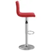 A red bar stool shown from the side against a white background. Produktbild-Vorschau