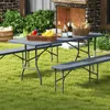 COSTWAY Gartentisch für 6-8 Personen 180x74cm, Campingtisch Produktbild-Vorschau 2