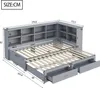 Merax Massivholzbett 90x190/180x190 cm mit Ausziehbett, Produktbild-Vorschau 11