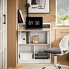 SoBuy FWT104-WN Klapptisch mit angebautem Schrank Produktbild-Vorschau 3