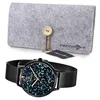 Alienwork Damen-Armbanduhr Quarz schwarz mit Metall Mesh Produktbild-Vorschau 4