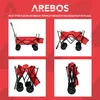 AREBOS Bollerwagen Pliable avec toit Rouge | avec filet & Voir les images du produit 4