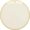 A round mirror with a gold frame and a cream-colored surface, hanging on a wall. Náhled obrázku produktu
