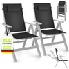 tillvex Gartenstuhl Premium 2 Stück Silber klappbar aus Produktbild-Vorschau 1