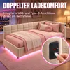 INONEFT Polsterbett Schlafsofa 90×200 cm mit LED und USB, Produktbild-Vorschau 4