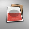 Gerahmtes Poster - Schwarzer Rahmen - Abstraktion Weiß-Rot Produktbild-Vorschau 3