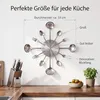 Horloge murale pour la cuisine | Horloge design en acier Voir les images du produit 3