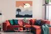 MuchoWow® Poster Pastell - Sonne - Palme 100x100 cm - Produktbild-Vorschau 2