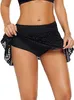 Damen Bikini Bottom Spitzenäkel Faltenrock Baderock Produktbild-Vorschau 4
