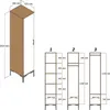 Dmora Armadio Multiuso 1 Anta Giusta 40x201.4h cm Bianco, Anteprima dell’immagine prodotto 3
