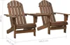vidaXL Adirondack-Gartenstühle mit Tisch Massivholz Tanne Produktbild-Vorschau 11