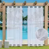 Outdoor Vorhang Wetterfest Transparent mit Ösen, Produktbild-Vorschau 2