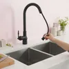 Küchenarmaturen Schwarz Wasserhahn mit ausziehbarer Brause Produktbild-Vorschau 2