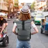 Cityrucksack Freizeitrucksack Groß Damen lässiger Rolltop Produktbild-Vorschau 2