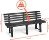 2.03 Gartenbank ORCHIDEA aus Kunststoff - ca. 145 x 49 x 74 Produktbild-Vorschau 2
