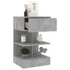 vidaXL Tables de nuit 2 pcs. Gris béton 40x35x65 cm Voir les images du produit 6