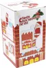 The image shows the retail packaging for a Santa Claus figurine that climbs a chimney. Voir les images du produit