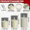 FIVMEN 3er Set Flammenlose LED Kerzen mit Fernbedienung und Produktbild-Vorschau 2