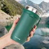 Nerezová termoska 550 ml na kávu a čaj na cesty Zelená Náhled obrázku produktu 2