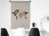 MuchoWow® Wandteppich Wandbehang Weltkarte - Holz - Baum Produktbild-Vorschau 4