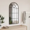 Wandspiegel Schwarz 50x100 cm Gewölbt Eisen Produktbild-Vorschau 2