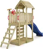 A wooden play structure with a slide, ladder, and sandpit, set against a white background. Náhled obrázku produktu