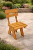 DEGAMO Gartenstuhl Holzstuhl Stuhl FREITAL 50cm, Kiefer Produktbild-Vorschau 2