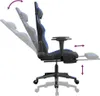 vidaXL Chaise de jeu avec repose-pieds Noir et bleu Voir les images du produit 9
