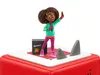 A figurine of a character named Karma, holding a microphone and standing on a stage-like platform with shark fins and a speaker. Produktbild-Vorschau