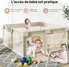 Laufstall 120 x 120 cm mit Matte für Zuhause | Geräumiger Produktbild-Vorschau 2