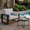 BEAUTYSOFA | VERDINO Gartensessel Grau – Gartenstuhl Lounge Produktbild-Vorschau 1