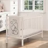 Babybett mit Matratze Luca-Mia 60x120 cm aus Holz – Bär mit Produktbild-Vorschau 3