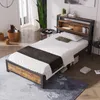OKWISH Lit avec rangement 90x200 - Lit Simple Cadre de Lit Voir les images du produit 2