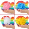 BRUBAKER 4er Set Badeschwamm Duschschwamm - Regenbogen Produktbild-Vorschau 5