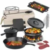 HOMELUX 12-teiliges Dutch Oven Set in Holzkiste, Kochtopf, Produktbild-Vorschau 1
