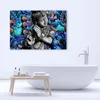 Leinwandbild feng shui farbiger buddha 120x80 cm Feeby blau Produktbild-Vorschau 2