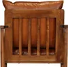 vidaXL Fauteuil marron cuir véritable avec acacia Voir les images du produit 7