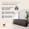 Casaria Banc de rangement brun 115x38x38cm Coffre de Voir les images du produit 3