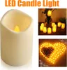 Collage of LED candle lights, including a large single candle, a group of candles in a vase, and candles arranged in a heart shape. Náhled obrázku produktu