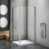 Pendeltürx Seitenwand:80x80cmxH.185cm Eckig Duschkabine Produktbild-Vorschau 1