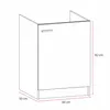 Stamar | Küchenschrank mit Spüle, Sonoma, Syfon 60 cm, Slim Produktbild-Vorschau 6