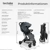Product information and dimensions for a baby stroller. Náhled obrázku produktu