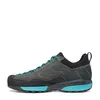 Scarpa Mescalito GTX Approach Schuhe für Damen in Grau und Schwarz mit blauen Akzenten. Podgląd zdjęcia produktu