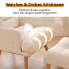 Relaxsessel mit Hocker Verstellbare Rückenlehne Weiß für Produktbild-Vorschau 7