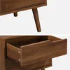 Close-up shots of a wooden nightstand with two drawers. Produktbild-Vorschau