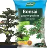 A bag of bonsai soil with a bonsai tree in the foreground. Produktbild-Vorschau